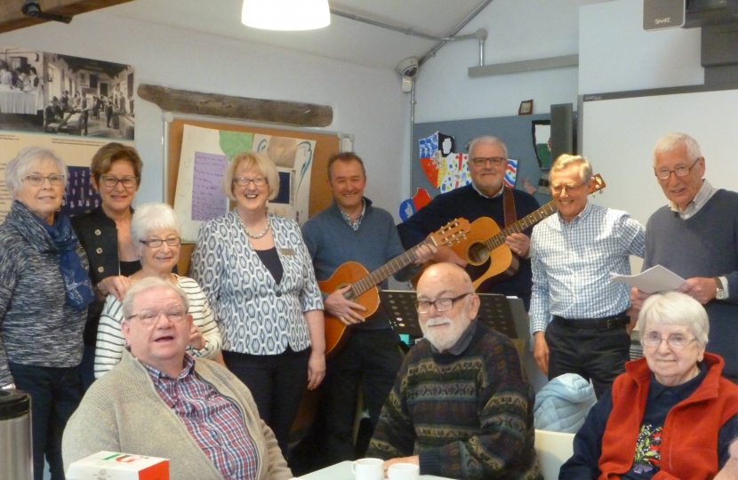 Simon Hart MP has visited the Living Memory Group at Narberth Museum 